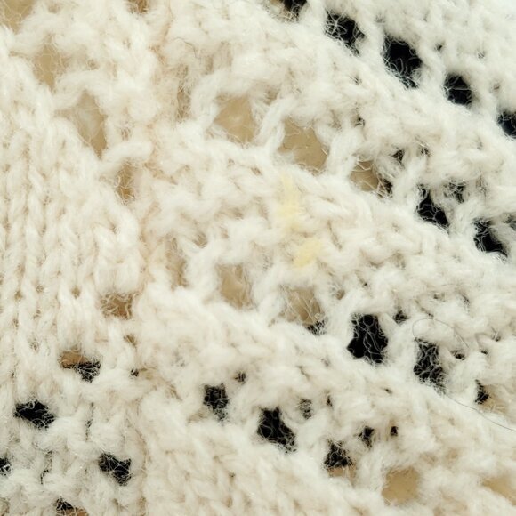 VTG Cuddle Knits Button Front Pointelle Cardigan/Knit Top L/XL Ivory - Picture 16 of 16